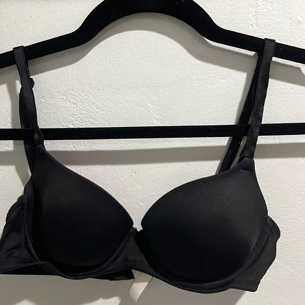 Pink underwire bra